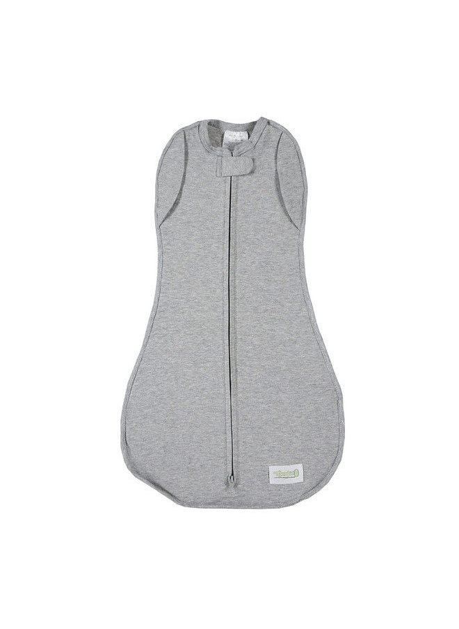 Woombie - Convertible Baby Swaddling Blanket I Swaddle Converts To Armsfree Wearable Blanket For Babies Up To 6 Months Grey 1419 Lbs - Image 1