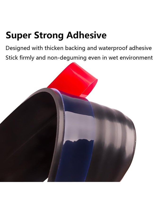 Door Sweep, Door Draft Stopper, Weather Stripping No Tools Required 2" Width x 78" Length Easy Cut to Size (Seal Door Bottom-Black) - Image 2