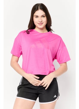 Women Sportswear Fit Short Sleeve Training Top, Pink