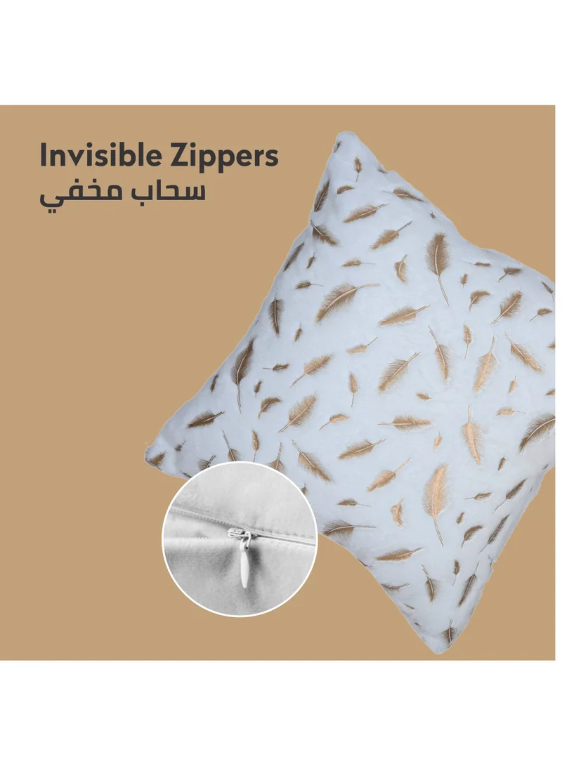 Donetella Cushion Cover,45X45 Cm (18X18 inch) 1-Pcs Decorative Throw Pillowcases Without Filler With Beautiful Abstract Art For Sofa Bed Living Room And Couch,Grey Nickel