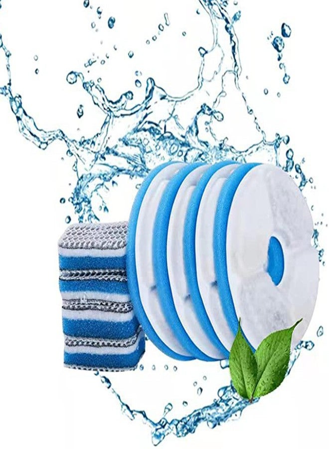Master Pink 4 Cat Water Fountain Filters Cotton Set, Pet Fountain Replacement Filter, Dog Water Dispenser Replacement Filters for Pets Water Fountain - Image 1