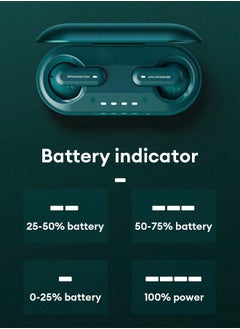 Monster Monster XKT25 Wireless Bluetooth Earbuds Gaming Headphones Deep Bass Low Latency Game Headset with Built-in Microphone For Gaming Noise Canceling Headsets Green  - Image 3
