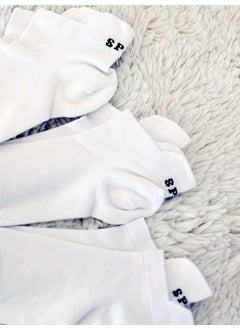 Buluş Organic 3-Pack White Special Heel Technology Viscose Women's Booties Socks  - Image 3