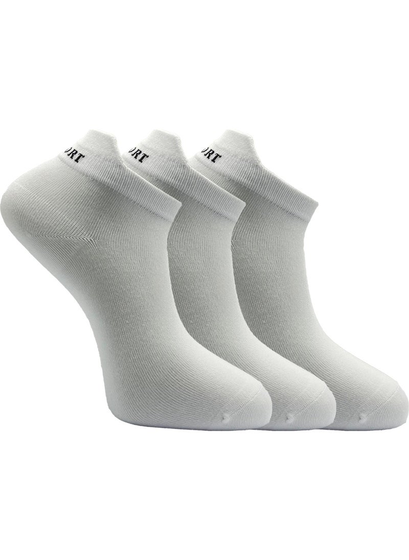 Buluş Organic - 3-Pack White Special Heel Technology Viscose Women's Booties Socks - Image 1
