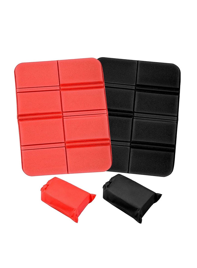 SYOSI Foldable Camping Mat Portable Waterproof Light Weight Hiking Seat Pad Insulated Foam Cushion Mat for Outdoor Stadium Seats Walkers Hiking Camping Park Picnic Playground 2PCS  - Image 1