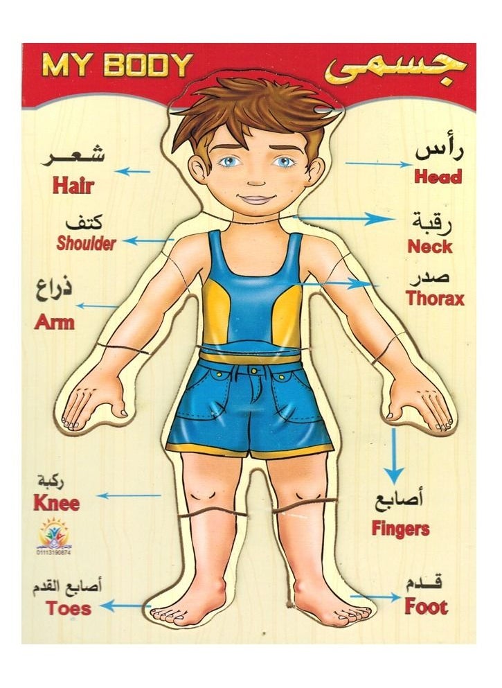 Toys Wooden Body Puzzle 9 Pieces  - Image 1