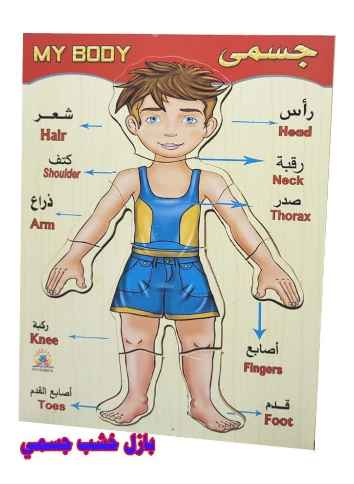 Toys Wooden Body Puzzle 9 Pieces  - Image 2