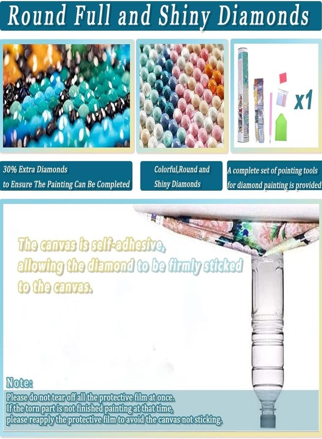KICHANG Diamond Art Kits for Adults,Diamond Painting Kits for Adults Beginners,5D Diamond Painting Kits Diamond Art Diamond Dot Round Full Drill Diamond for Wall Decor&Gift-12x16in-Open Window - Image 5