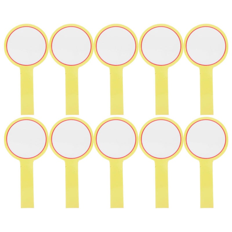 Luxshiny 10pcs Dry Erase Paddles 10x20cm Small Whiteboards with Handle for Classroom Voting - Image 2