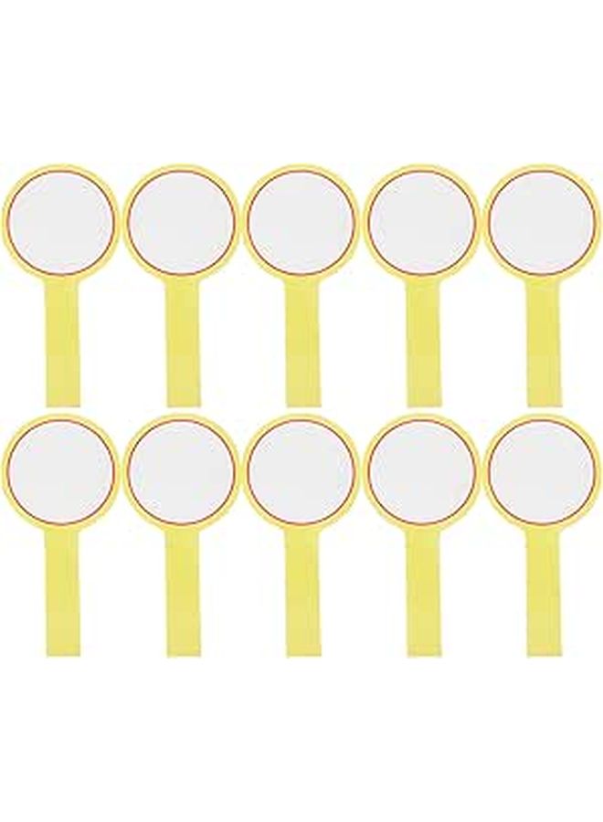 Luxshiny 10pcs Dry Erase Paddles 10x20cm Small Whiteboards with Handle for Classroom Voting - Image 1