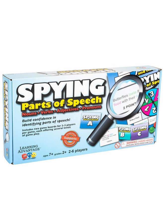 Learning Advantage - Spying Parts Of Speech - Board Games For Kids - Word Games - In-Home Learning - Sentence Building - Image 1
