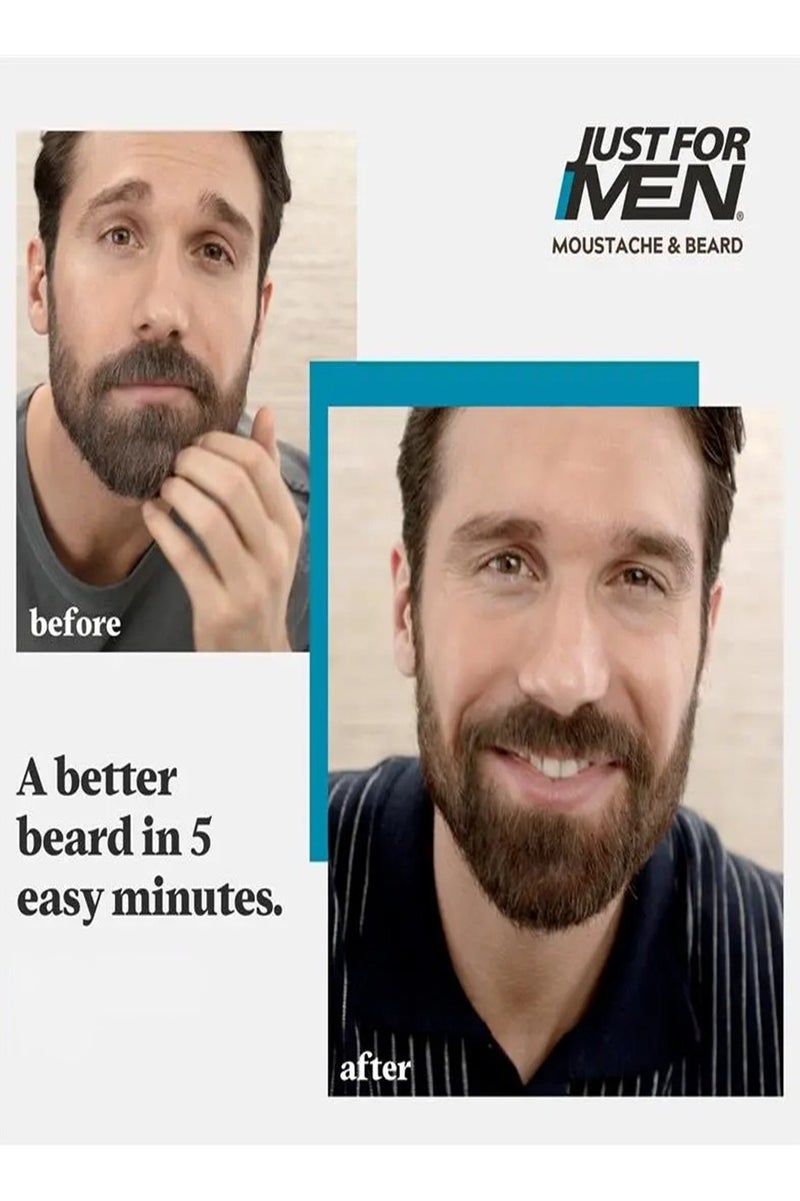 Just For Men Mustach and Beard Colour Real Black M-55 - Image 4