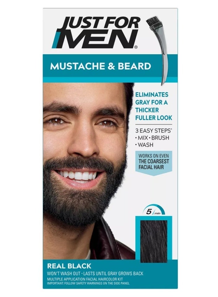 جست فور من صبغة اللحية والشارب من جَسَّتْ فور مَنِ  - أسود - Image 1