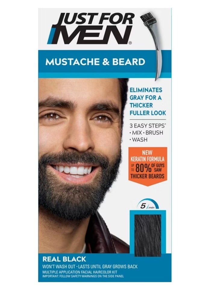 جست فور من صبغة اللحية والشارب من جَسَّتْ فور مَنِ  - أسود - Image 1