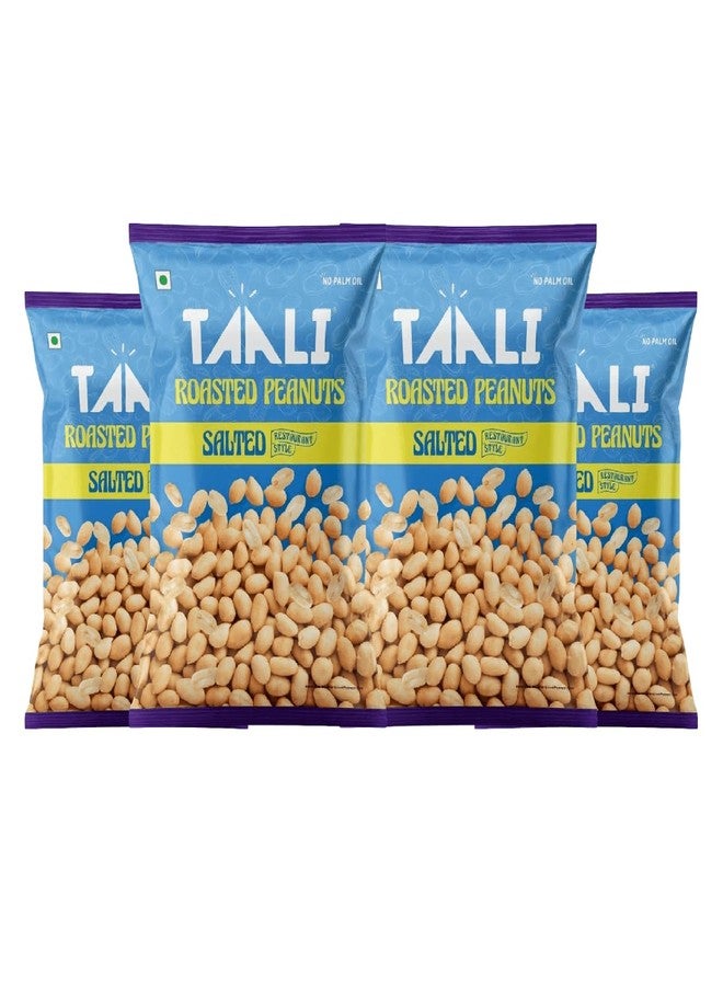 Taali Roasted Peanuts - Salted Peanuts |Crunchy Healthy Snacks | No Trans Fat, Gluten free, Roasted Not Fried (Pack of 4 x 150 gms)(weight may vary) - Image 1