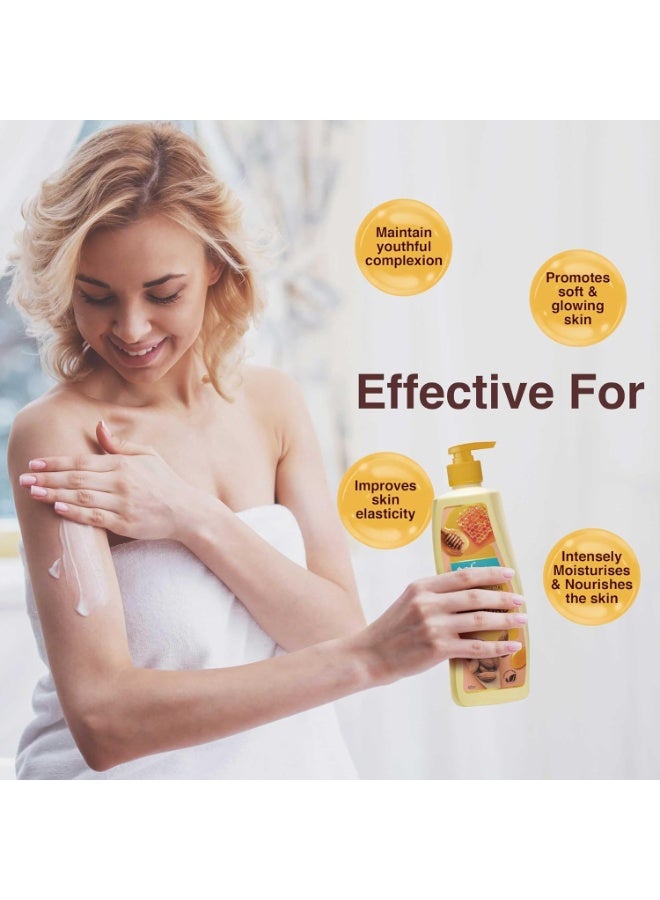 Olivia Honey Almond Deep Hydration Body Lotion | For Soft, Nourishing And Glowing Skin | With Honey, Almonds, Olive Oil And Vitamin E | 400Ml - Image 3