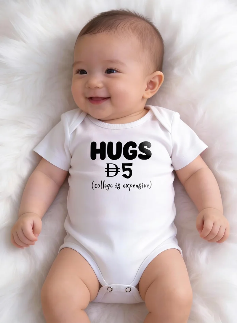 فنكار بودي أطفال أبيض بطبعة Hugs من Funkaar