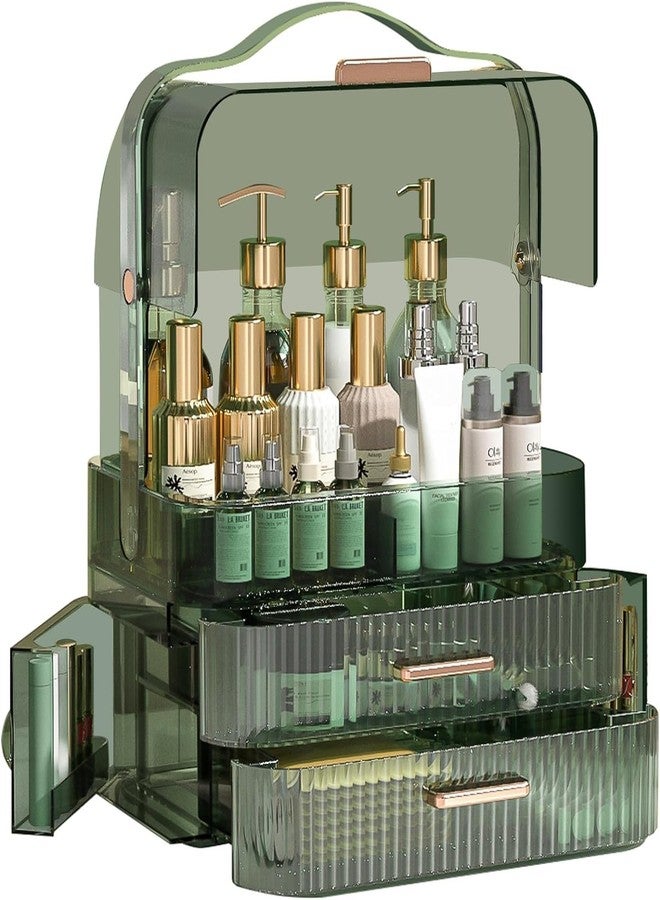 Furret Spacious Acrylic Cosmetic Organizer With Lid Make Up Organizers Storage Box Big Display organizer - Image 3