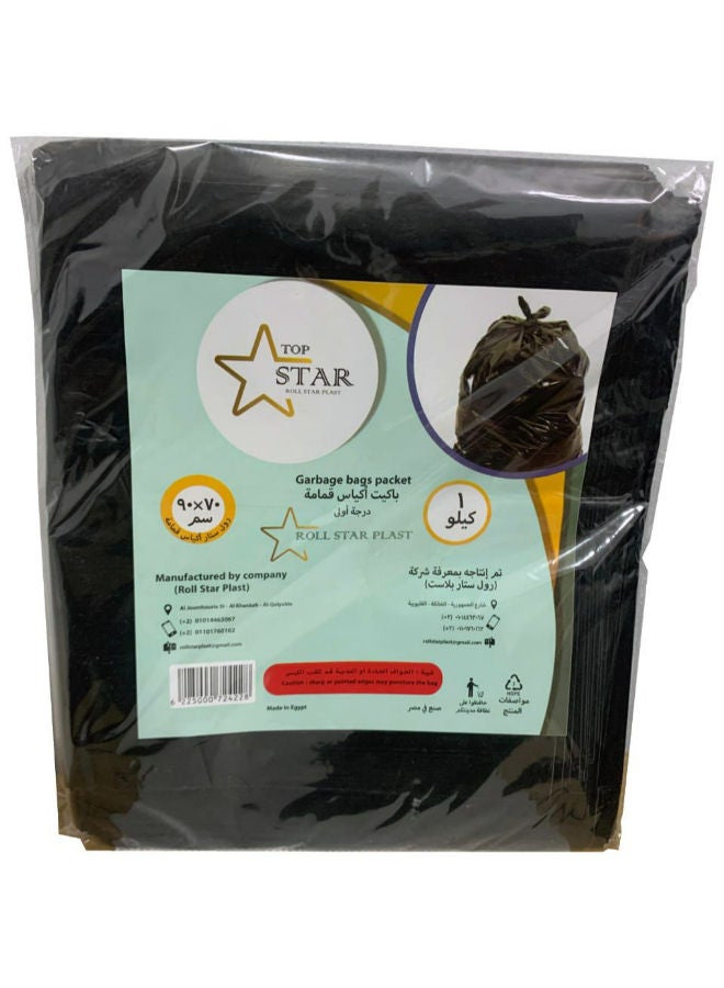 توب ستار 90*70  باكيت اكياس قمامه درجه اولى 1 كيلو