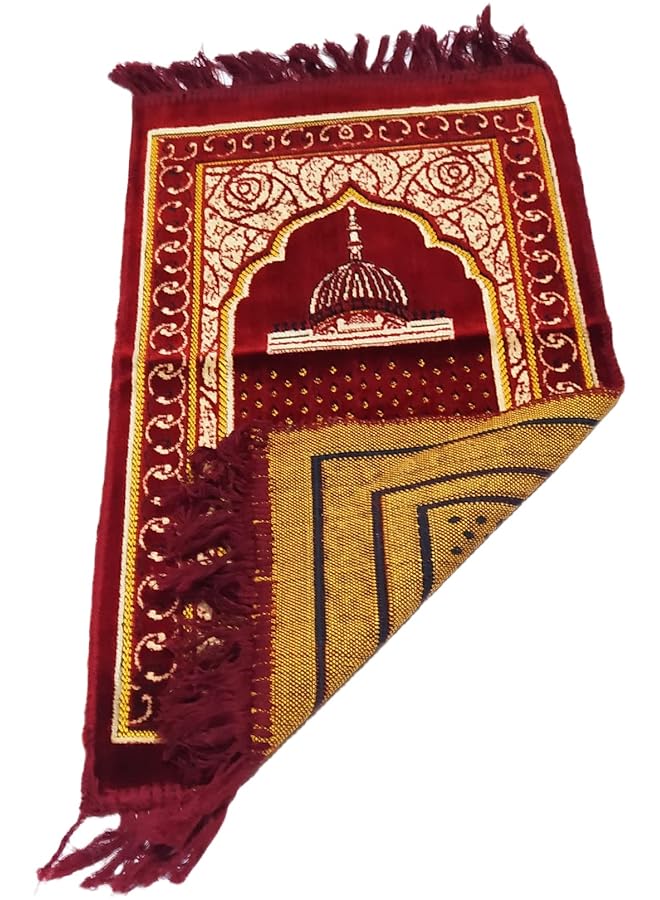 إيروريكس سجادة صلاة صغيرة للأطفال خفيفة الوزن قابلة للطي سجادة صلاة محمولة للبنات والأولاد متعددة الألوان مقاس 35 * 60 سم - Image 4