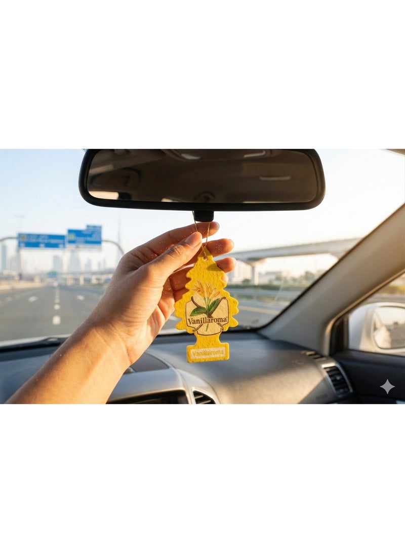 Little Trees Vanillaroma Car Air Freshener 6 Pcs Pack I Long Lasting Hanging Tree Fragrance for Car, Home & Office - Image 5