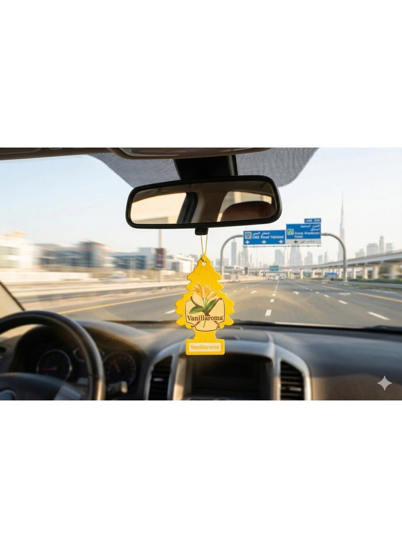 Little Trees Vanillaroma Car Air Freshener 6 Pcs Pack I Long Lasting Hanging Tree Fragrance for Car, Home & Office - Image 4