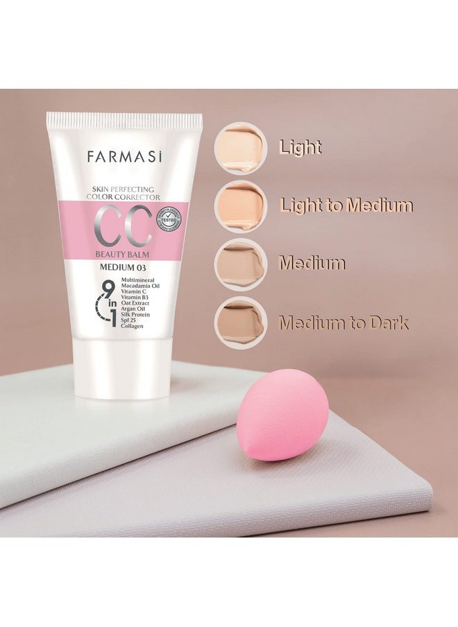 FARMASI - Cc Color Control Cream Natural And Flawless Finish Enriched Formula With Multimineral & Spf 25+ All Day Hold All Skin Types 1.7 Fl. Oz / 50 Ml (Medium) - Image 1