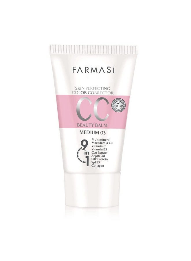 FARMASI - Cc Color Control Cream Natural And Flawless Finish Enriched Formula With Multimineral & Spf 25+ All Day Hold All Skin Types 1.7 Fl. Oz / 50 Ml (Medium) - Image 1