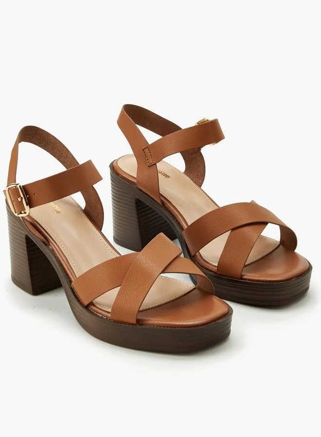 Surestep Women Cross Strap Platform Sandals