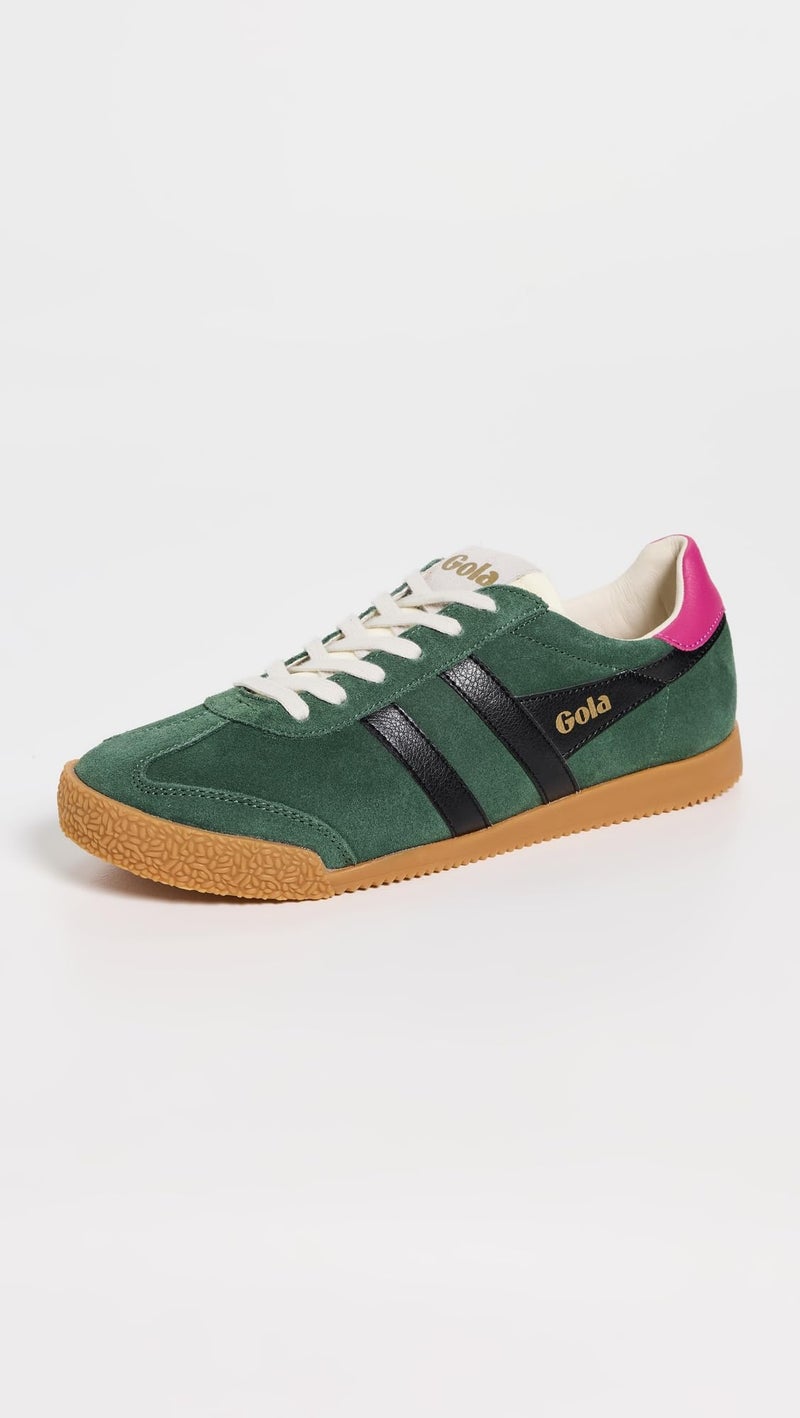 Gola Women's Elan Sneakers, Evergreen/Black/Fuchsia, 7 Medium US - Image 2