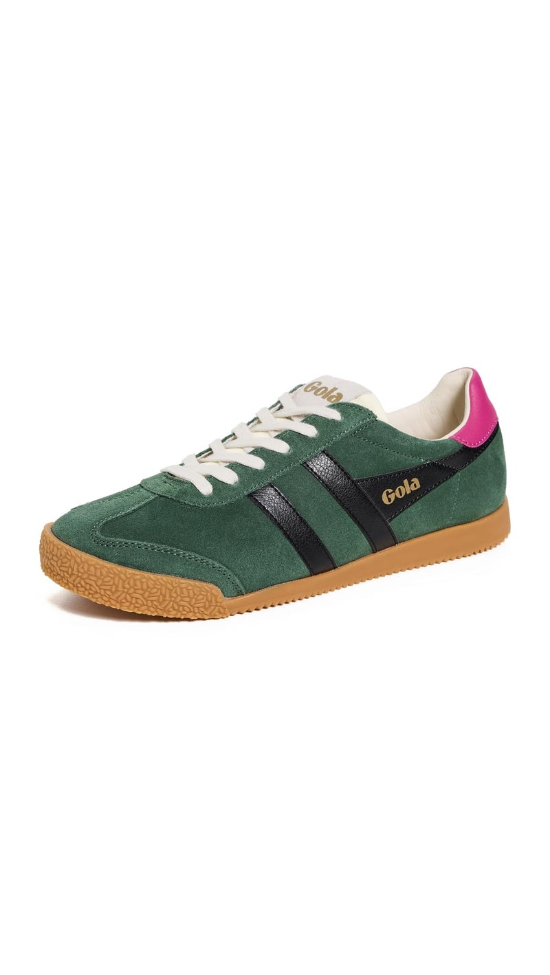 Gola Women's Elan Sneakers, Evergreen/Black/Fuchsia, 7 Medium US - Image 1