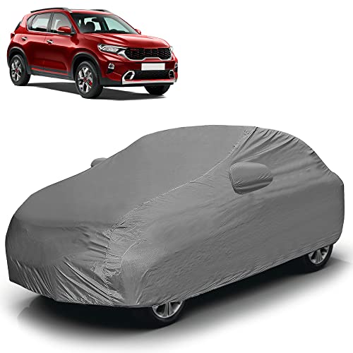 AutoGuys Car Cover Waterproof PM-I for Kia Sonet [Year 2020 Onwards] - Sonet Car Cover Dust & UV Protection Sonet Car Body Cover with Mirror Pocket Soft Cotton Lining - Image 1