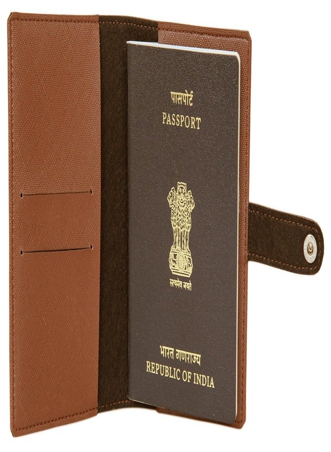 RC Rexcuir Passport Holder for Men and Women | Vegan Leather Passport Cover Wallet… (Brown) - Image 4