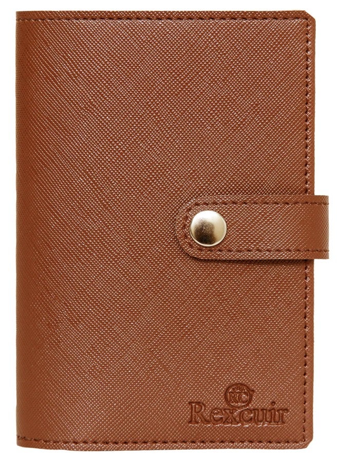 RC Rexcuir Passport Holder for Men and Women | Vegan Leather Passport Cover Wallet… (Brown) - Image 1