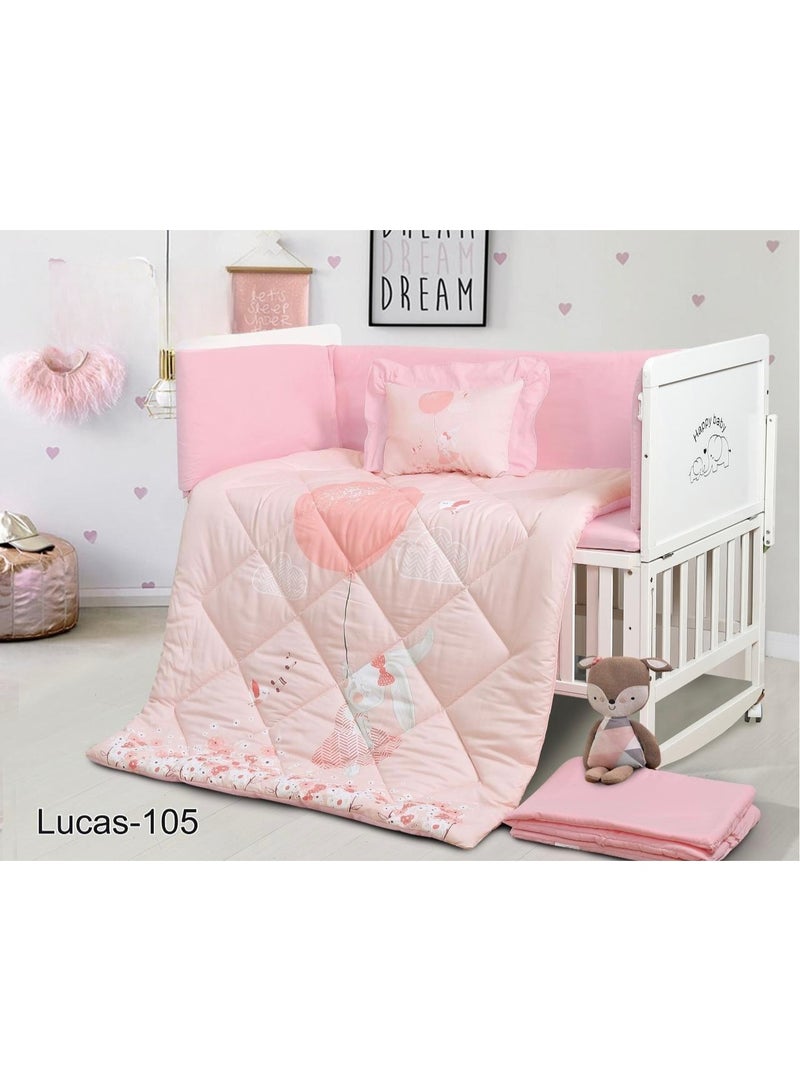مفرش مواليد 5 قطع مع الحواجز – متعدد الالوان