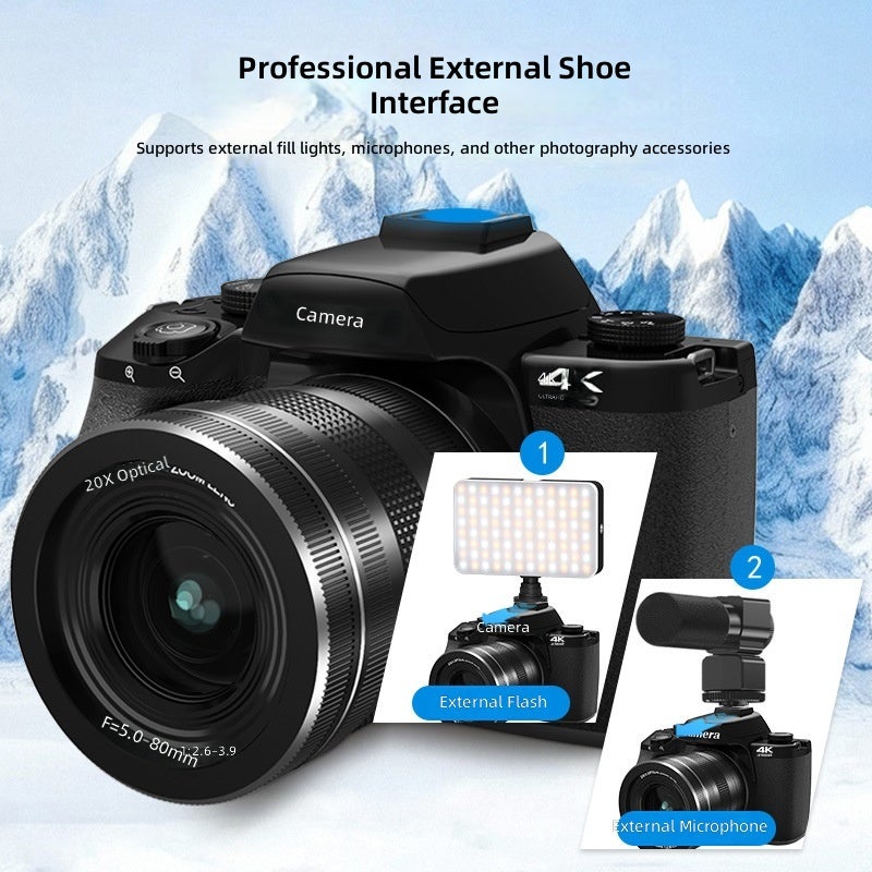 Cross-Border New 4K Mirrorless Camera with 20x Optical Zoom, Touchscreen, and HD Video for Students and Professionals - Image 4