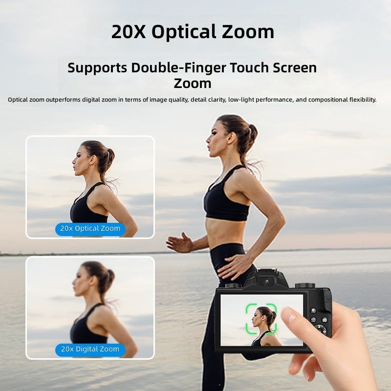 Cross-Border New 4K Mirrorless Camera with 20x Optical Zoom, Touchscreen, and HD Video for Students and Professionals - Image 2