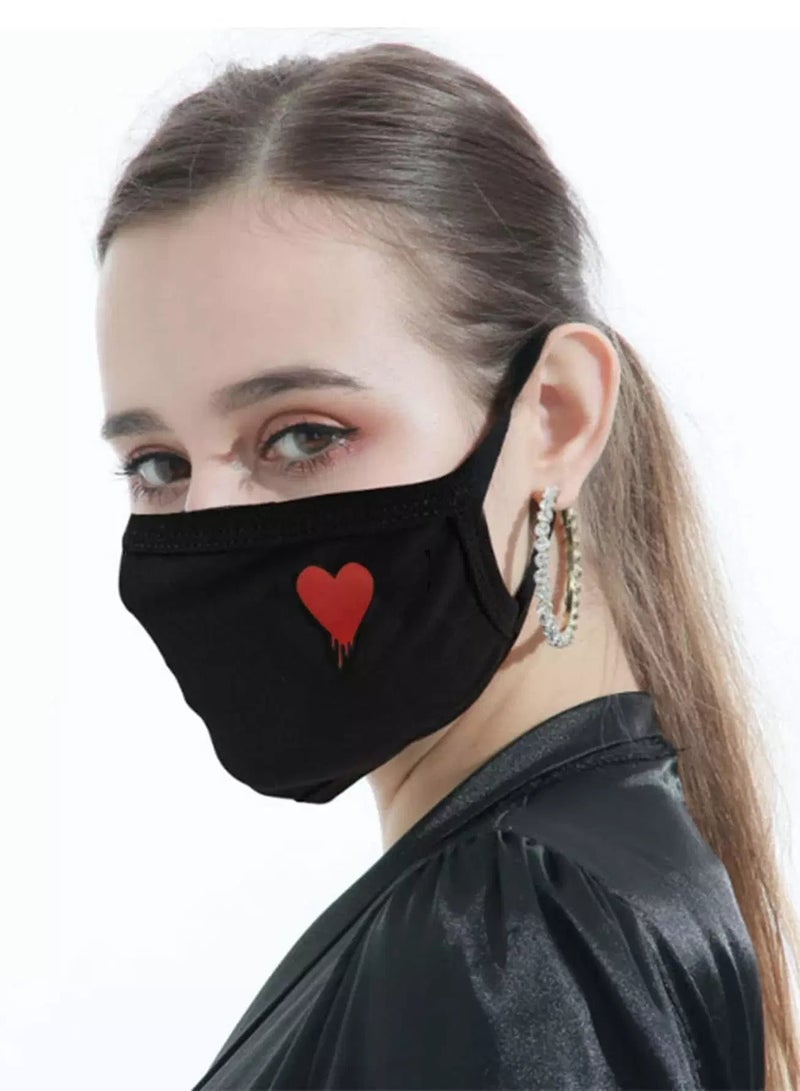 Heart Pattern Face Covering  - Image 2
