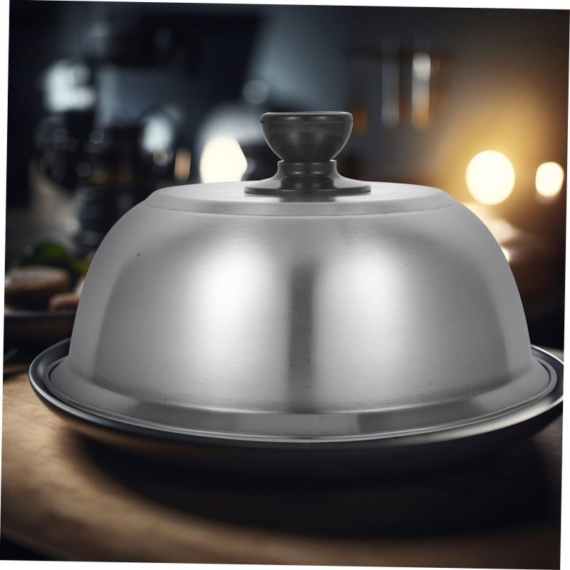 Stainless Steel Steak Splatter Guard Lid For Grilling Fish Oil Splash Easy To Clean - Image 4