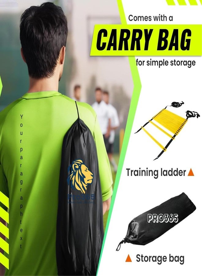 PRO365 Universal Self Training Agility Ladder | Ideal for Soccer, Football & Fitness Drills | Carry Bag Included | Multiple Rung Set | 1 Year Warranty - Image 5