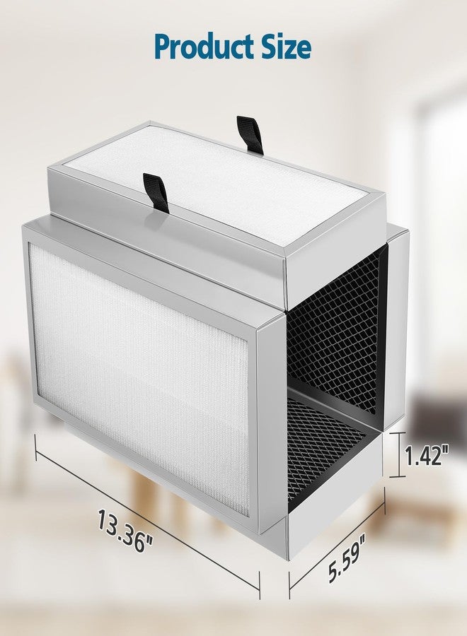 WILERDA Model 50 Replacement Filter, Compatible with MA Series 50W/50B/50S Air Purifier, 3-in-1 Activated Carbon Filter for Wildfire Smoke, Odors, Pollen, Dust ("50" Means Model) - 2 Pack - Image 3