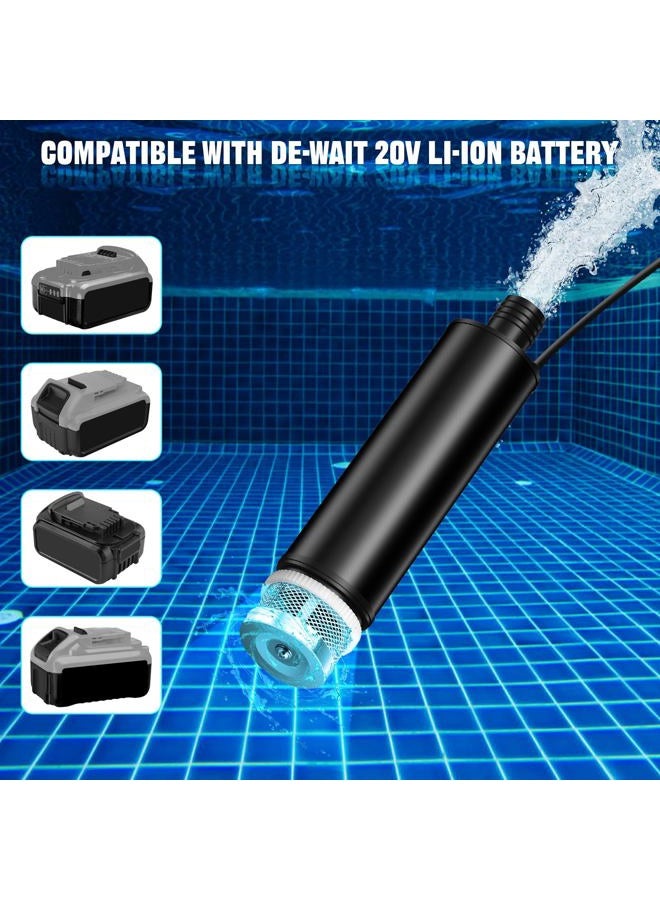 OGJUNX Transfer Pump Compatible with Dewalt 20V Battery, 500GPH Portable Water Pump with Sediment Filters, for Pool, Garden, Pond, Deep Well Draining (Tool Only) - Image 2