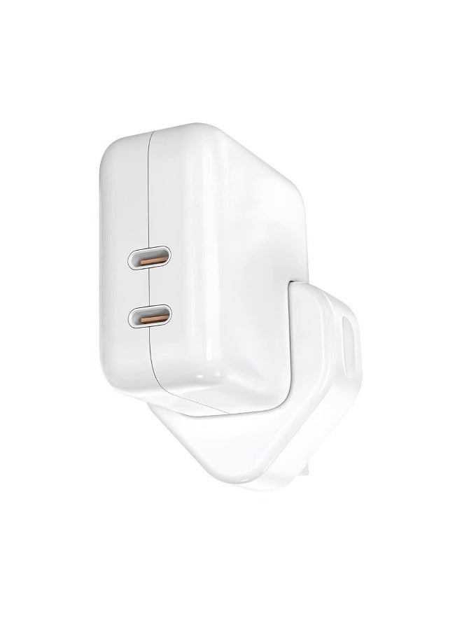 Generic valueable 1 35W Fast Charging Wall Charger with Dual Type-C Ports, White - Image 2