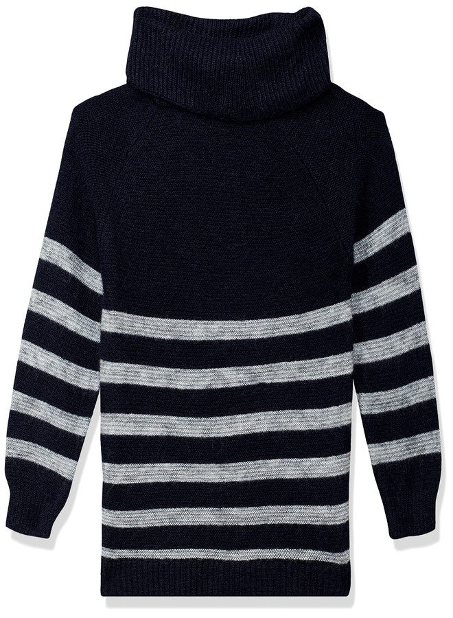 miniklub Baby Turtle Neck Raglan Sleeve Knitted Cotton Navy Color Sweater (12-18M) - Image 1