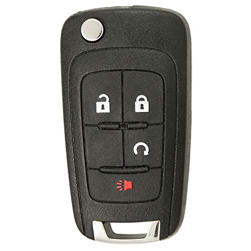 Keyless2Go Replacement for Keyless Remote 4 Button Flip Car Key Fob For OHT01060512 - Image 1