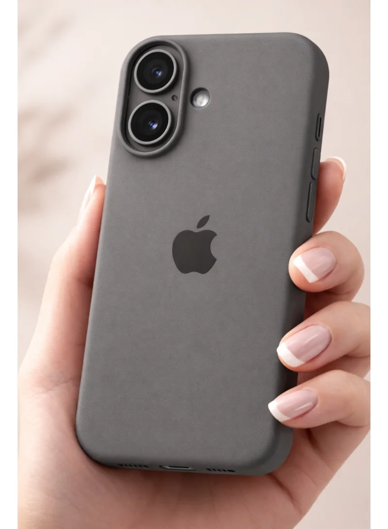 موبكوس جراب موبكوس الرمادي الفاخر من السيليكون مع شعار وشحن لاسلكي مغناطيسي لهاتف آيفون 17 | ملمس ناعم كالحرير | حماية مقاومة للصدمات بمعايير عسكرية | توافق مغناطيسي قوي | غطاء أنيق ونحيف