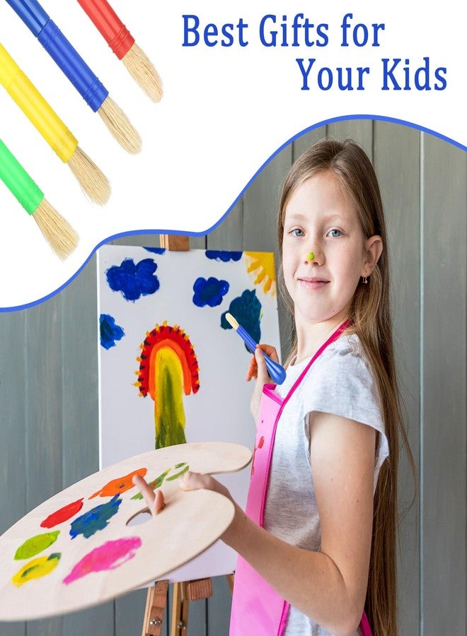 Prasacco 4 Piece Kids Paint Brushes, Jumbo Children's Paintbrushes Artist Paint Brushes with Easy to Hold Handles Grip Toddler Tempera Paint Brushes Kids Craft Paint Brushes for Kids Painting - Image 4