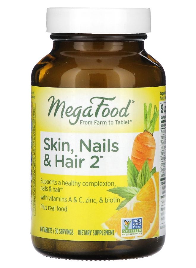 MegaFood Skin Nails & Hair 2 60 Tablets