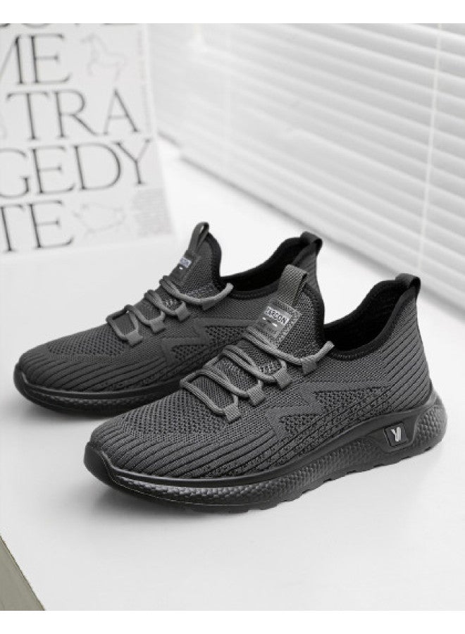 YEARCON Breathable】autumn Mesh Knitted Shoes, Breathable Casual Sneakers, Comfortable Lightweight Versatile Men's Leisure Shoes - Image 1