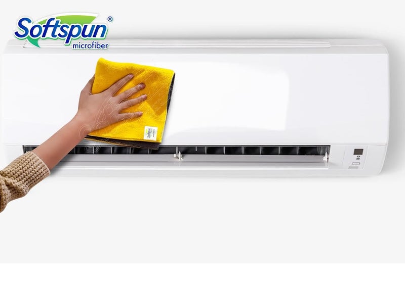 SOFTSPUN 900 GSM, Microfiber Double Layered Cloth 40x40 Cms 1 Pc Yellow, Extra Thick Microfiber Cleaning Cloths Perfect for Home, Kitchen, Furniture and More. - Image 4